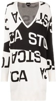 Thumbnail for your product : Just Cavalli Intarsia-Knit V-Neck Dress