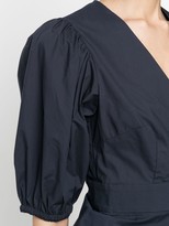 Thumbnail for your product : P.A.R.O.S.H. Puff-Sleeve Wrap Blouse
