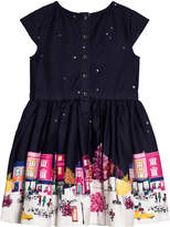 Thumbnail for your product : Joules Navy Printed House Scene Border Dress