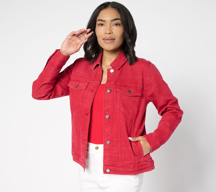 Denim & Co. As Is Color Classic Stretch Denim Jacket