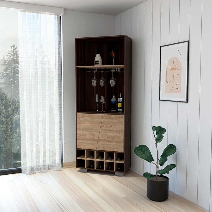  Bush Business Furniture Studio C Corner Bar Cabinet with  Shelves, 48W, White : Home & Kitchen