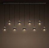 Thumbnail for your product : Restoration Hardware 20th C. Factory Filament Metal 9-Cord Rectangular Pendant - Aged Steel