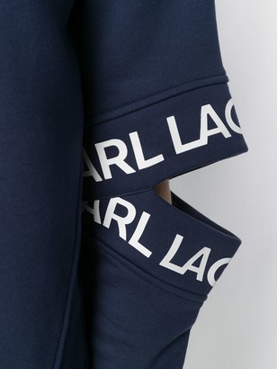 Karl Lagerfeld Paris Cut-Out Logo Sleeve Sweatshirt