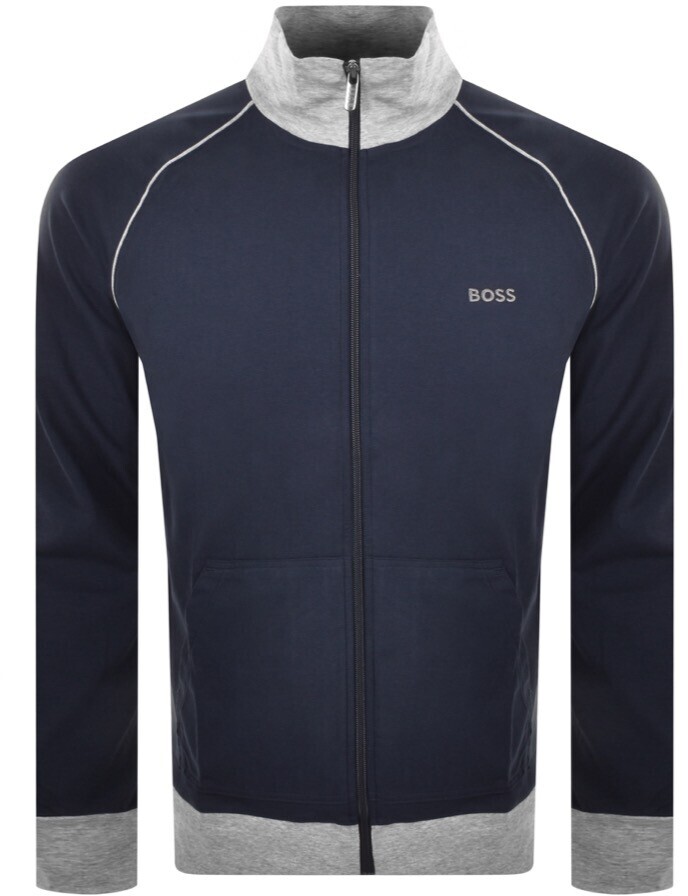boss bodywear full zip sweatshirt black