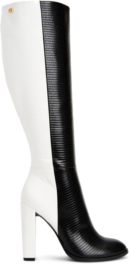 calvin klein francine leather tall boots