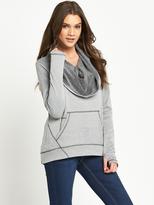 Thumbnail for your product : Bench Intersektion Draped Neck Sweat Top