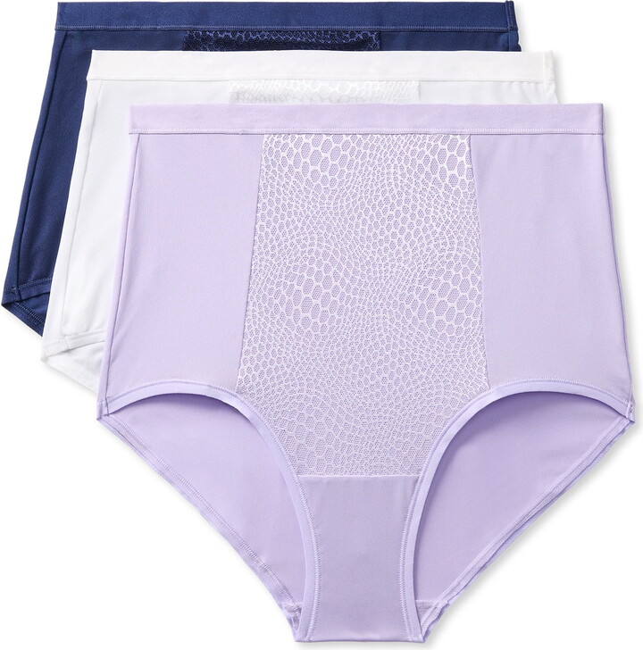 Warners Blissful Benefits Tummy Smoother Microfiber Brief 3-Pack