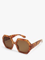 Thumbnail for your product : MANGO Tortoiseshell Hexagonal Sunglasses, Brown