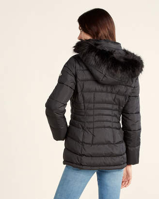 Calvin Klein Faux Fur-Trimmed Puffer Jacket