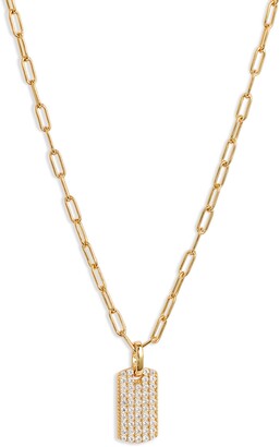 womens diamond dog tag necklace