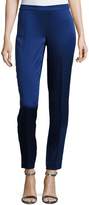 Thumbnail for your product : St. John Luxe Satin Slim Cropped Pants, Violet