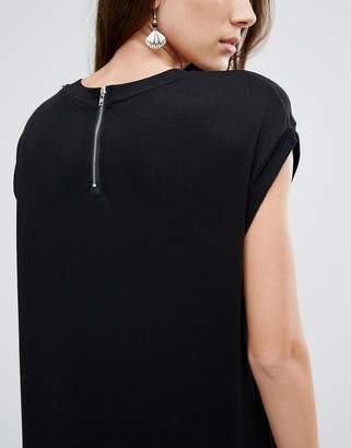 Brave Soul T-Shirt Maxi Dress With Split