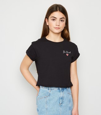 New Look Girls Be Kind Slogan Boxy T-Shirt