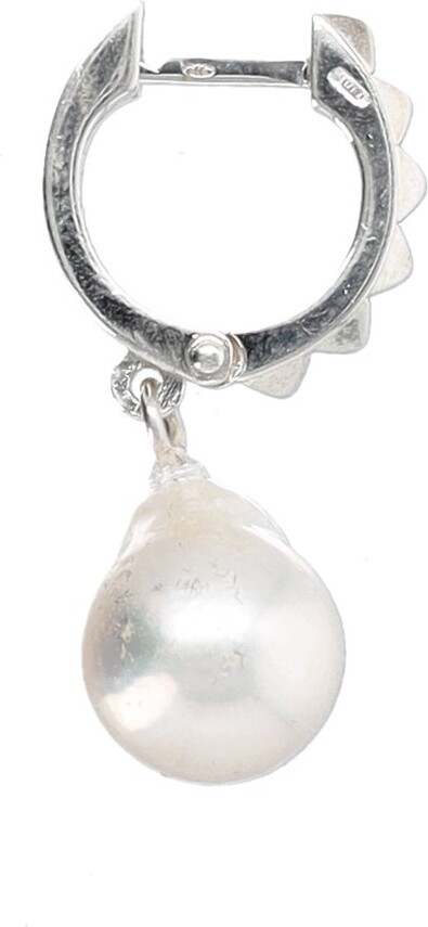 Emanuele Bicocchi Pearl Drop Hoop Single Earring