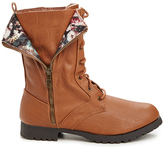 Thumbnail for your product : DAILYLOOK Peekaboo Lace Up Boots in cognac 5.5 - 10