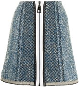 pre-owned woven A-line skirt 