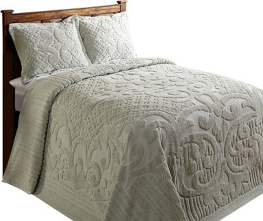 Better Trends Ashton 100% Cotton Chenille Bedspread with Medallion Pattern, Soft & Breathable Coverlet, Luxurious Bedding for All Seasons, Machine Washable