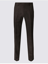 Thumbnail for your product : M&S Collection Regular Fit Textured Flat Front Trousers
