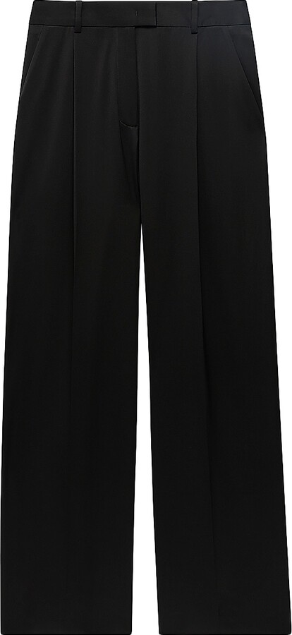 ANOTHER TOMORROW Women's Relaxed Wide Leg Pants - Black - Size 6