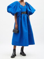 Thumbnail for your product : Alexander McQueen Puff-sleeve Flared Faille Midi Dress