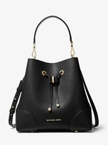 michael kors brooke medium pebbled leather bucket bag
