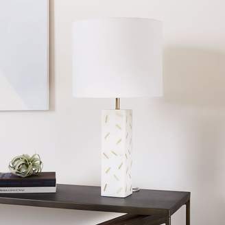west elm Graphic Brass Inlay Table Lamp - Tall