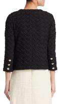 Thumbnail for your product : Edward Achour Textured Cropped Jacket