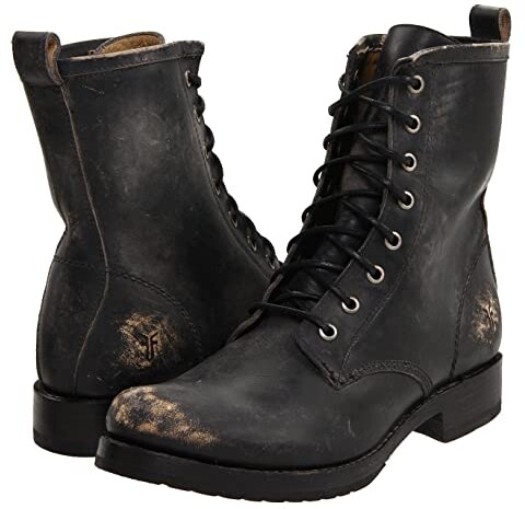 frye veronica combat boots black