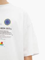 Thumbnail for your product : Vetements Seized Website-print Cotton Jersey T-shirt - Mens - White