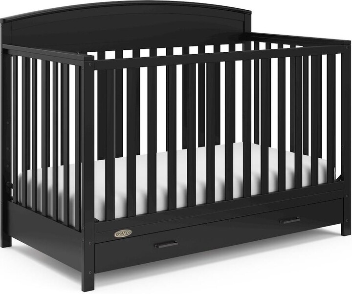 Graco Benton 5-in-1 Convertible Crib with Drawer (Black)