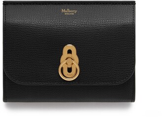 Mulberry Amberley Medium Wallet Black Cross Grain Leather