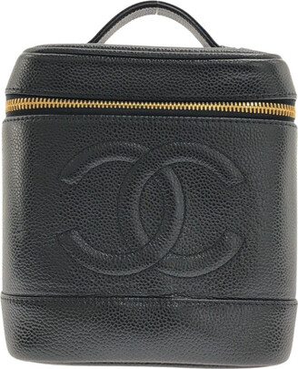 CHANEL Medium Vanity Case Bag 21A Dark Beige Timeless Classic Caviar Gold  CC NWT
