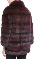 Thumbnail for your product : Oscar de la Renta Sable Fur Jacket with Suede Insets
