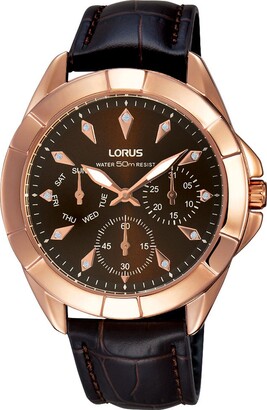 Lorus Womens Chronograph Quartz Watch with Leather Strap RP636CX9