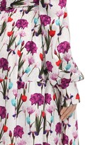 Thumbnail for your product : Borgo de Nor Printed Satin Jacquard Midi Dress