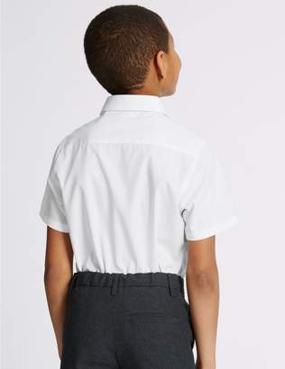 Marks and Spencer 2 Pack Boys' Pure Cotton Non-Iron Shirts