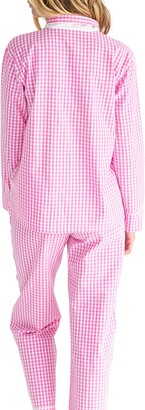 Sant and Abel Gingham Cotton Poplin Long-Sleeve Pajama Set
