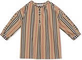 Thumbnail for your product : Burberry Children Icon Stripe and Vintage check blouse