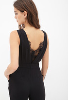 Thumbnail for your product : Forever 21 Lace V-Back Jumpsuit