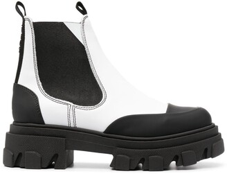 Ganni two-tone Chelsea boots