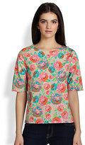 Thumbnail for your product : Ella Moss Delilah Floral-Print Cotton Top