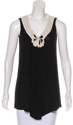 Fendi Bow-Accented Sleeveless Top