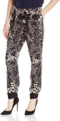 Adrianna Papell Women's Printed Skinny Pant with Back Cuff Elastic