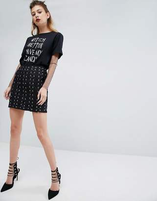 boohoo Halloween Witch Better Have My Candy Slogan T-Shirt