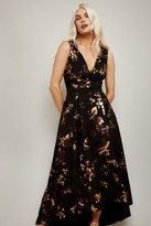 Thumbnail for your product : Little Mistress Fifi Gold Foil Hi-Low Prom Dress
