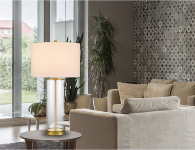 Everly Quinn Dajaha Glass Table Lamp