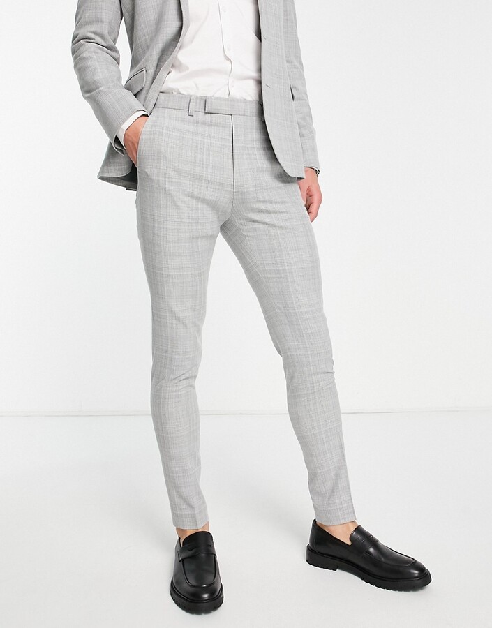 Buy Topman Super Skinny Suit Trousers Online | ZALORA Malaysia