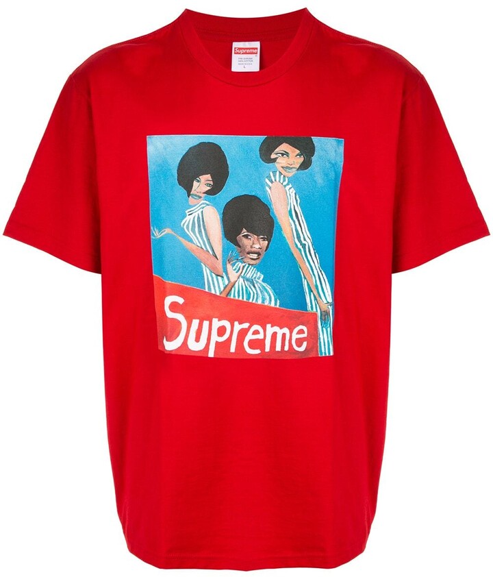 supreme group tee red