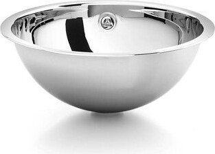 WS Bath Collections Acquaio Metal Circular Undermount Bathroom Sink with Overflow