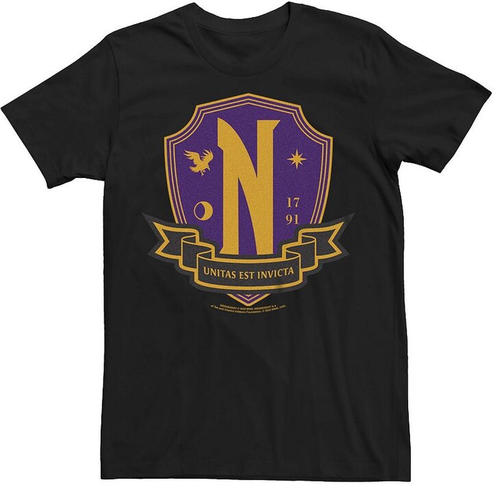 Licensed Character Big & Tall Wednesday Unitas Est Invicta Tee